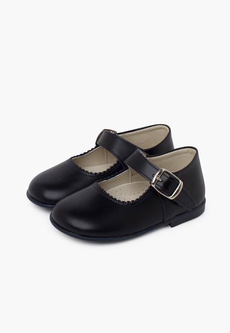 Chaussures babies à boucle en cuir Blanc+Bleu marine+Bordeaux+Marron+Porcelaine+Rose+Rouge 10 - vertbaudet enfant 