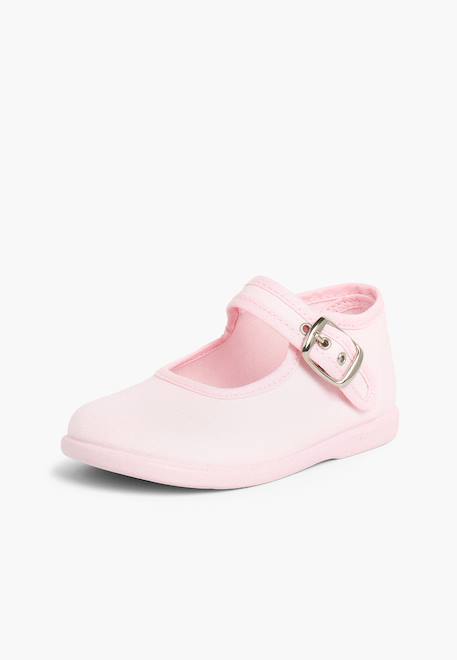 Chaussures en toile avec fermeture à boucle Aigue-marine+Blanc+Bleu marine+Écru+Fucsia+Gris+Jaune citron+Rose 41 - vertbaudet enfant 