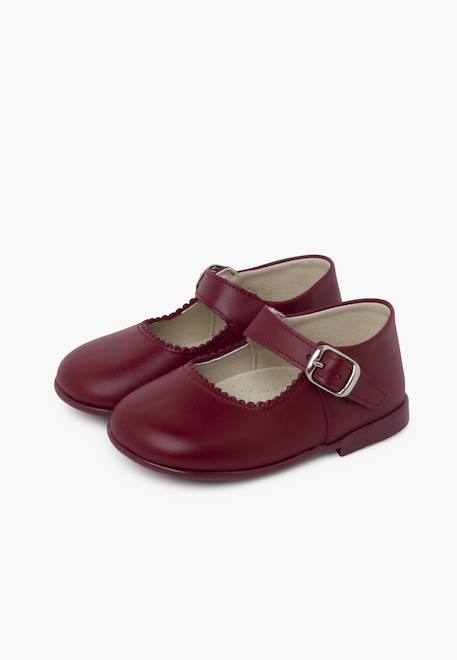 Chaussures babies à boucle en cuir Blanc+Bleu marine+Bordeaux+Marron+Porcelaine+Rose+Rouge 16 - vertbaudet enfant 