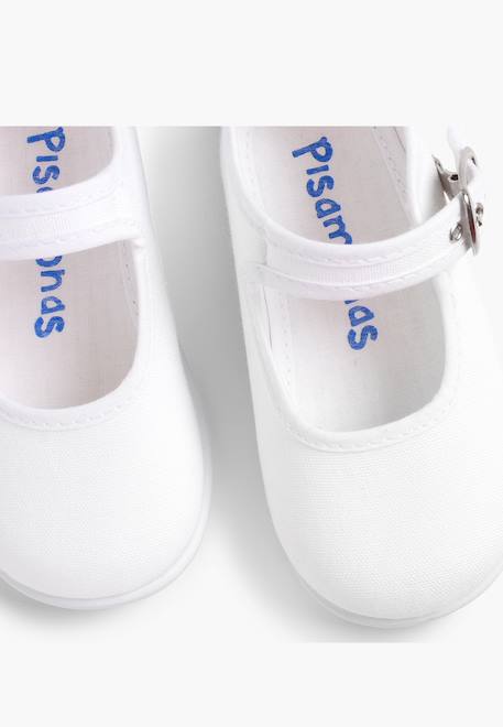 Chaussures en toile avec fermeture à boucle Aigue-marine+Blanc+Bleu marine+Écru+Fucsia+Gris+Jaune citron+Rose 12 - vertbaudet enfant 