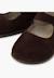 Babies en suède avec fermeture à boucle pour filles Gris+Marron 12 - vertbaudet enfant 