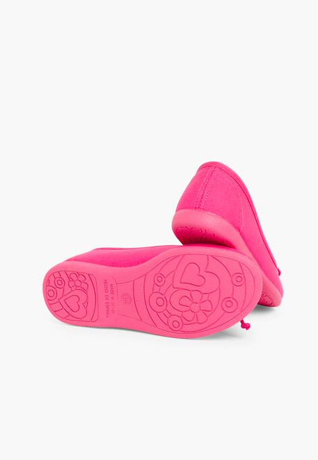 Ballerines pour fille  en toile avec ruban Blanc+Bleu marine+Écru+Fucsia+Gris+Rose pâle+Rouge+Sable 20 - vertbaudet enfant 