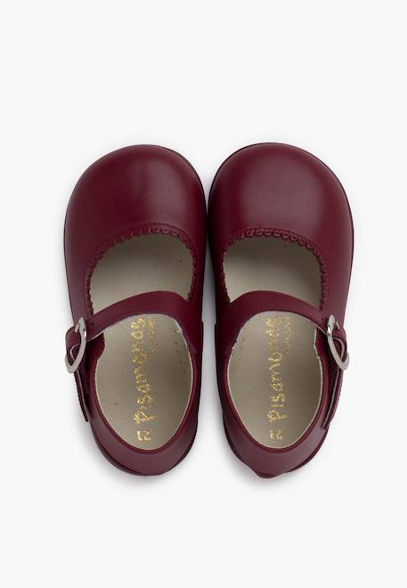 Chaussures babies à boucle en cuir Blanc+Bleu marine+Bordeaux+Marron+Porcelaine+Rose+Rouge 17 - vertbaudet enfant 