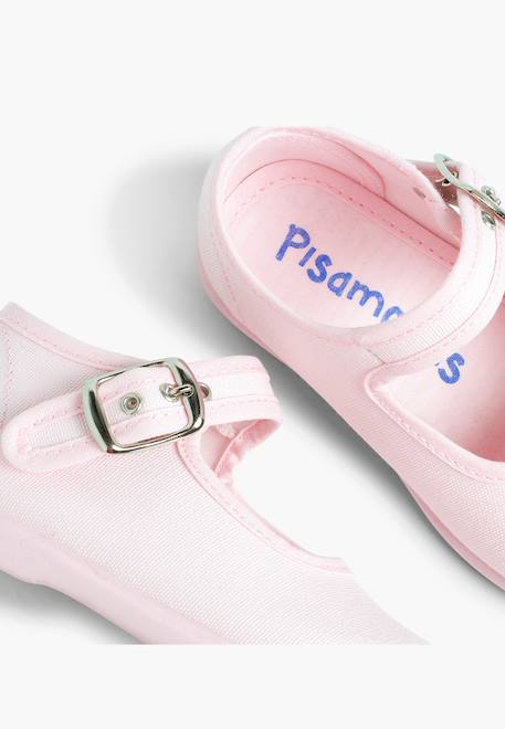Chaussures en toile avec fermeture à boucle Aigue-marine+Blanc+Bleu marine+Écru+Fucsia+Gris+Jaune citron+Rose 45 - vertbaudet enfant 