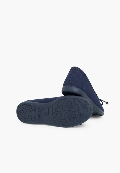 Ballerines pour fille  en toile avec ruban Blanc+Bleu marine+Écru+Fucsia+Gris+Rose pâle+Rouge+Sable 9 - vertbaudet enfant 