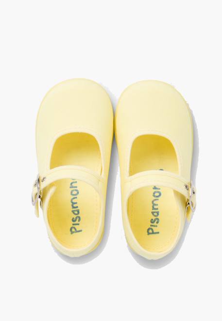 Chaussures en toile avec fermeture à boucle Aigue-marine+Blanc+Bleu marine+Écru+Fucsia+Gris+Jaune citron+Rose 38 - vertbaudet enfant 