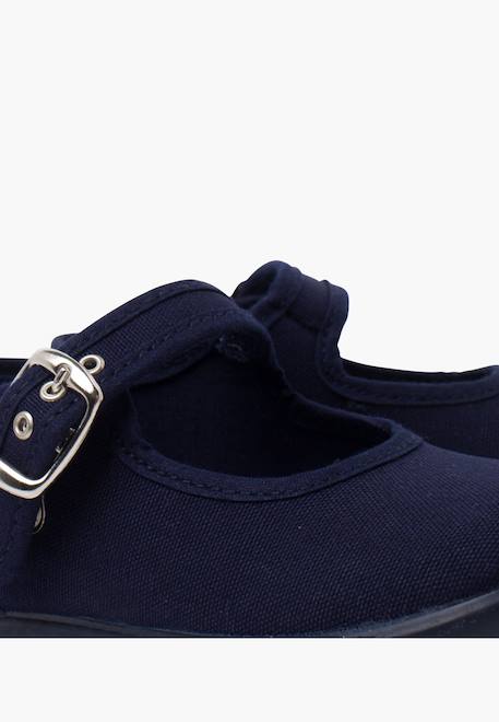 Chaussures en toile avec fermeture à boucle Aigue-marine+Blanc+Bleu marine+Écru+Fucsia+Gris+Jaune citron+Rose 18 - vertbaudet enfant 
