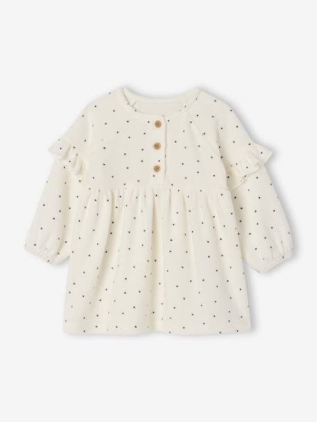 Ensemble naissance robe + bandeau imprimés coeurs écru 2 - vertbaudet enfant 