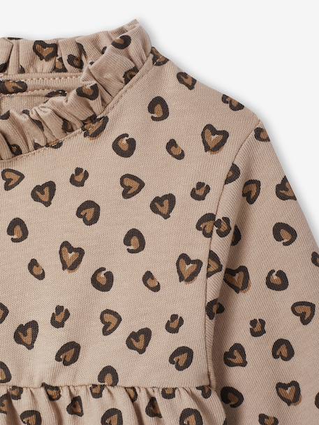 T-Shirt bébé imprimé manches longues taupe 2 - vertbaudet enfant 