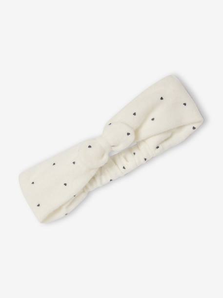 Ensemble naissance robe + bandeau imprimés coeurs écru 5 - vertbaudet enfant 