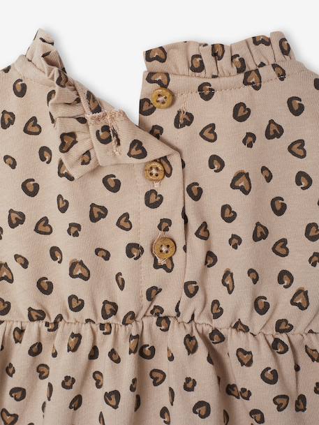 T-Shirt bébé imprimé manches longues taupe 3 - vertbaudet enfant 
