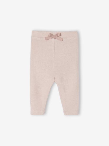 Pantalon naissance en tricot mauve 1 - vertbaudet enfant 