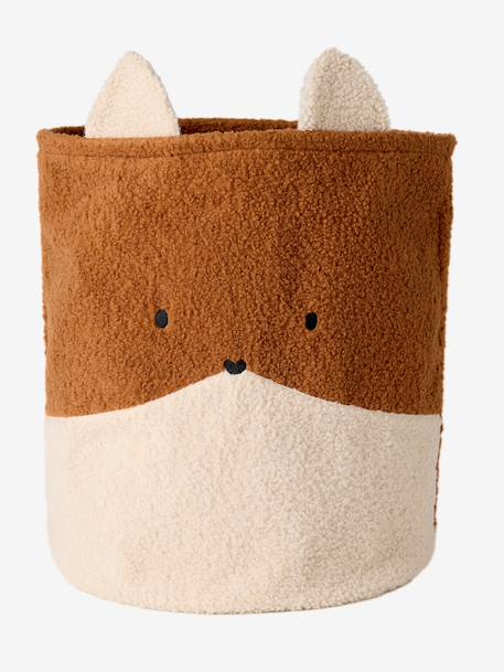 Panier Renard en sherpa caramel 2 - vertbaudet enfant 