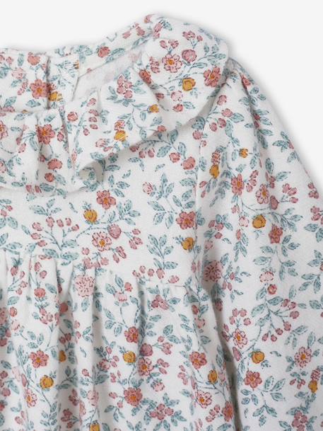 Ensemble naissance robe imprimée à fleurs + collants écru 5 - vertbaudet enfant 