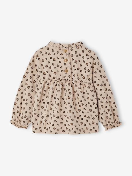 T-Shirt bébé imprimé manches longues taupe 4 - vertbaudet enfant 