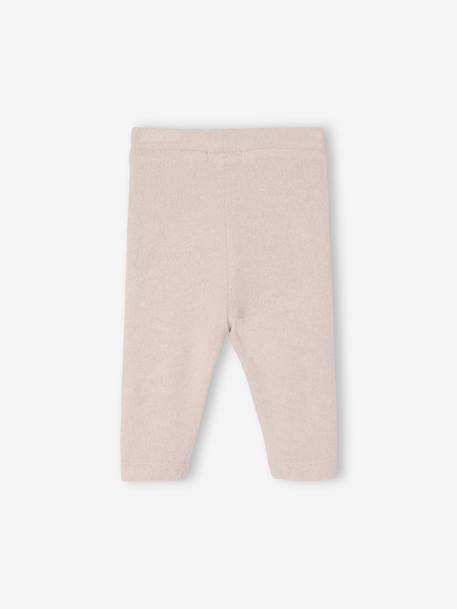 Pantalon naissance en tricot mauve 2 - vertbaudet enfant 