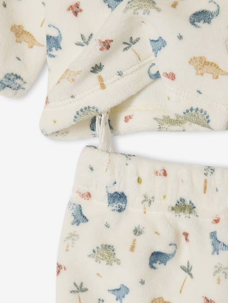 Lot de 2 pyjamas naissance 2 pièces velours écru 6 - vertbaudet enfant 