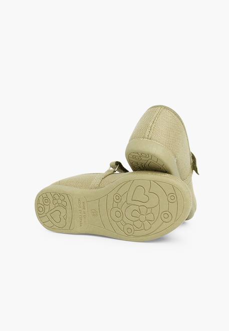 Chaussures babies en lin à scratch fin pour filles Aigue-marine+Blanc+Bleu de france+Bleu marine+Gris+Kaki+Rose+Sable 31 - vertbaudet enfant 