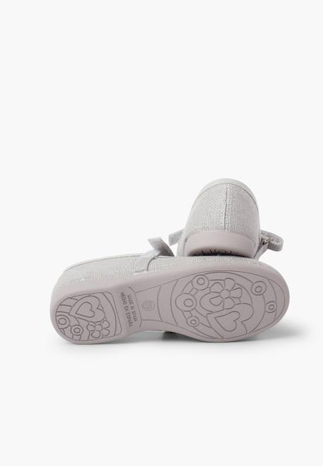 Chaussures babies en lin à scratch fin pour filles Aigue-marine+Blanc+Bleu de france+Bleu marine+Gris+Kaki+Rose+Sable 25 - vertbaudet enfant 