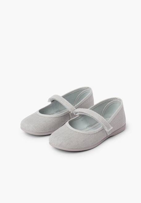 Chaussures babies en lin à scratch fin pour filles Aigue-marine+Blanc+Bleu de france+Bleu marine+Gris+Kaki+Rose+Sable 26 - vertbaudet enfant 