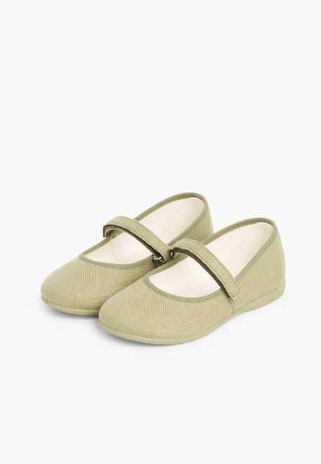 Chaussures babies en lin à scratch fin pour filles Aigue-marine+Blanc+Bleu de france+Bleu marine+Gris+Kaki+Rose+Sable 32 - vertbaudet enfant 