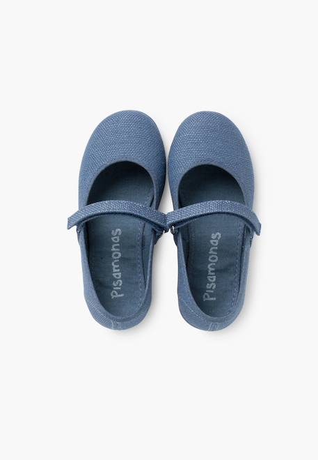 Chaussures babies en lin à scratch fin pour filles Aigue-marine+Blanc+Bleu de france+Bleu marine+Gris+Sable 17 - vertbaudet enfant 
