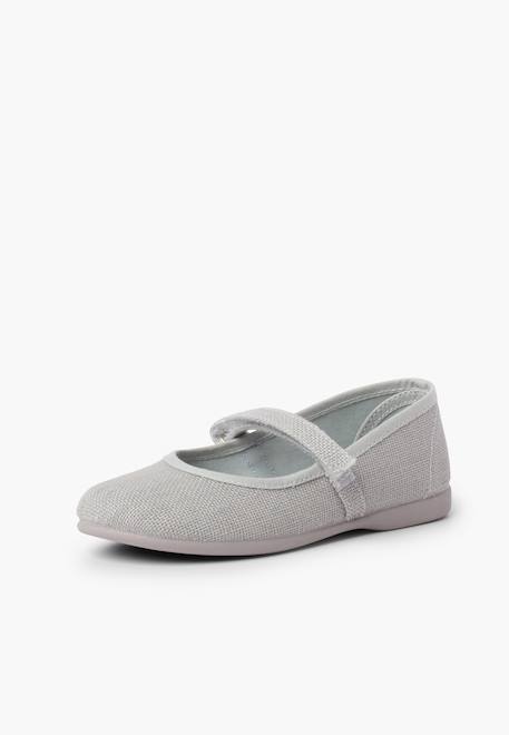 Chaussures babies en lin à scratch fin pour filles Aigue-marine+Blanc+Bleu de france+Bleu marine+Gris+Kaki+Rose+Sable 24 - vertbaudet enfant 
