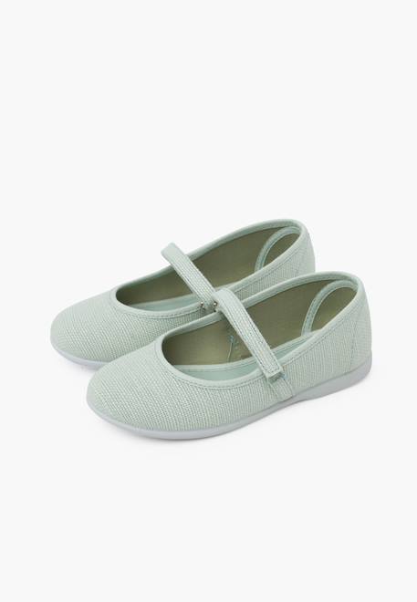 Chaussures babies en lin à scratch fin pour filles Aigue-marine+Blanc+Bleu de france+Bleu marine+Gris+Kaki+Rose+Sable 4 - vertbaudet enfant 