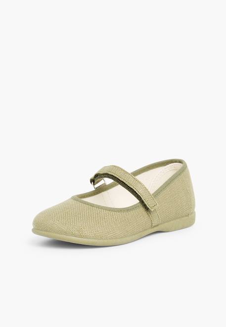 Chaussures babies en lin à scratch fin pour filles Aigue-marine+Blanc+Bleu de france+Bleu marine+Gris+Kaki+Rose+Sable 30 - vertbaudet enfant 