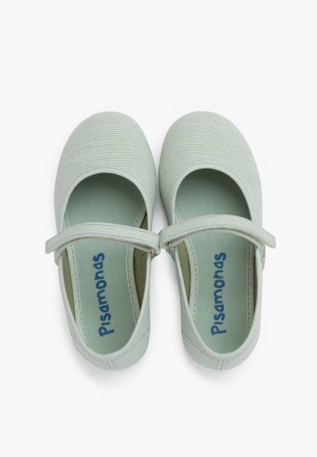 Chaussures babies en lin à scratch fin pour filles Aigue-marine+Blanc+Bleu de france+Bleu marine+Gris+Sable 5 - vertbaudet enfant 