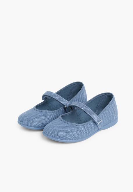Chaussures babies en lin à scratch fin pour filles Aigue-marine+Blanc+Bleu de france+Bleu marine+Gris+Sable 16 - vertbaudet enfant 