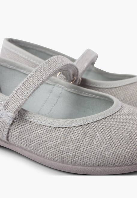 Chaussures babies en lin à scratch fin pour filles Aigue-marine+Blanc+Bleu de france+Bleu marine+Gris+Sable 28 - vertbaudet enfant 
