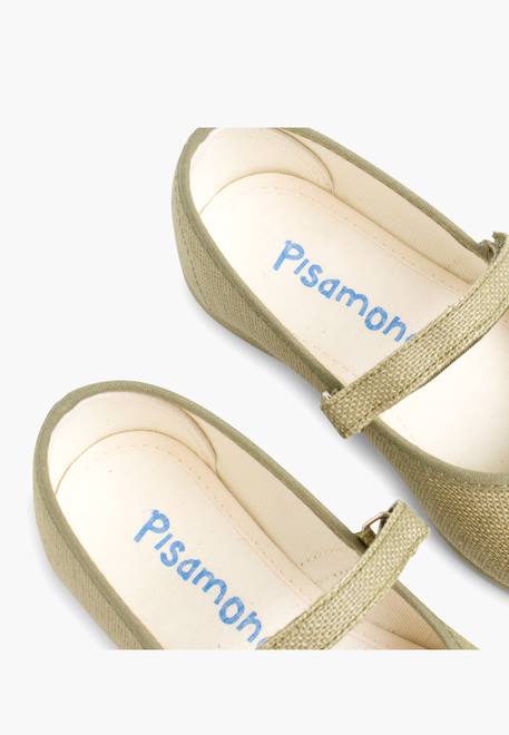 Chaussures babies en lin à scratch fin pour filles Aigue-marine+Blanc+Bleu de france+Bleu marine+Gris+Kaki+Rose+Sable 34 - vertbaudet enfant 