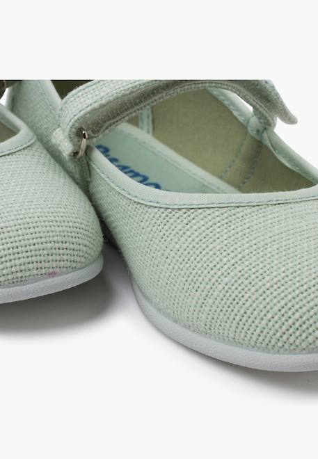 Chaussures babies en lin à scratch fin pour filles Aigue-marine+Blanc+Bleu de france+Bleu marine+Gris+Kaki+Rose+Sable 6 - vertbaudet enfant 