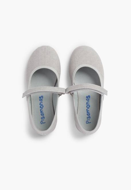 Chaussures babies en lin à scratch fin pour filles Aigue-marine+Blanc+Bleu de france+Bleu marine+Gris+Kaki+Rose+Sable 27 - vertbaudet enfant 