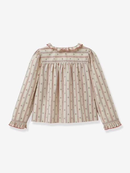 Blouse imprimée fille Ecru imprimé 2 - vertbaudet enfant 