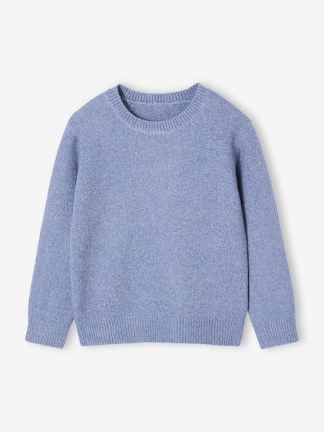 Pull en maille mousseuse garçon blanc chiné+bleu chiné 5 - vertbaudet enfant 