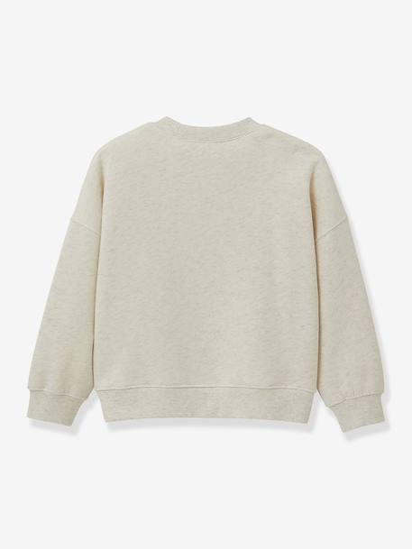 Sweat fille lettres en tissu Liberty coton biologique beige 2 - vertbaudet enfant 