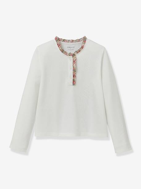 Fille-T-shirt, sous-pull-T-shirt tunisien tissu Liberty fille Coton biologique