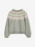 Gilet jacquard fille maille fantaisie fil brillant écru+vert de gris 7 - vertbaudet enfant 