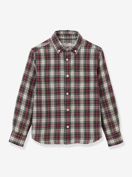 Chemise flanellisée garçon carreaux rouge 1 - vertbaudet enfant 
