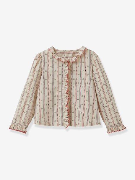 Blouse imprimée fille Ecru imprimé 1 - vertbaudet enfant 