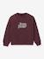 Sweat fille à message coton biologique bordeaux 1 - vertbaudet enfant 