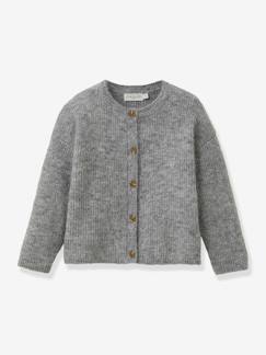 -Cardigan fille avec laine et mohair