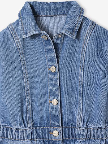 Robe en jean fille bleu moyen 4 - vertbaudet enfant 