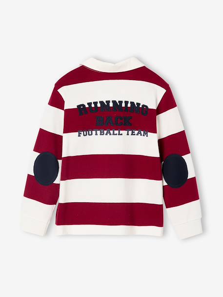 Polo Rayures Fils-Teints Garçon bordeaux 2 - vertbaudet enfant 