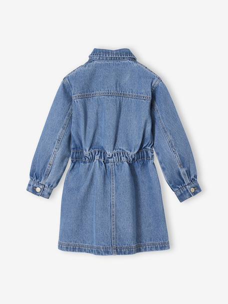 Robe en jean fille bleu moyen 2 - vertbaudet enfant 