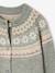 Gilet jacquard fille maille fantaisie fil brillant écru+vert de gris 8 - vertbaudet enfant 