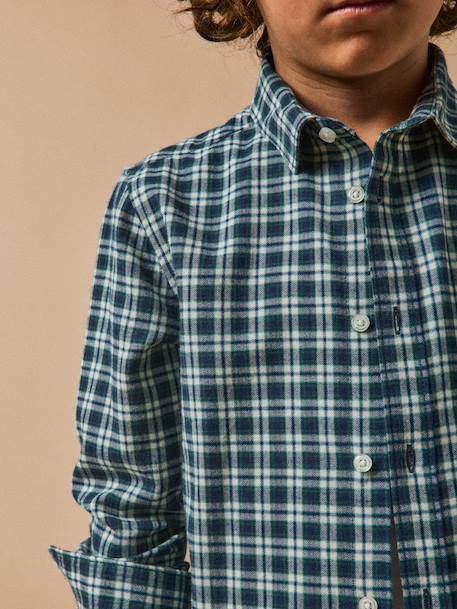 Chemise flanellisée garçon bleu 3 - vertbaudet enfant 