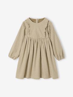 Robe vichy à volants fille  - vertbaudet enfant